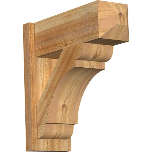 Ekena Millwork Olympic Rough Sawn Craftsman Outlooker, Western Red Cedar, 8"W x 22"D x 22"H OUT08X22X22OLY04RWR - main